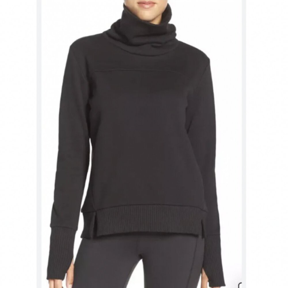 Alo Yoga Haze Black Turtleneck Sweatshirt - Size S